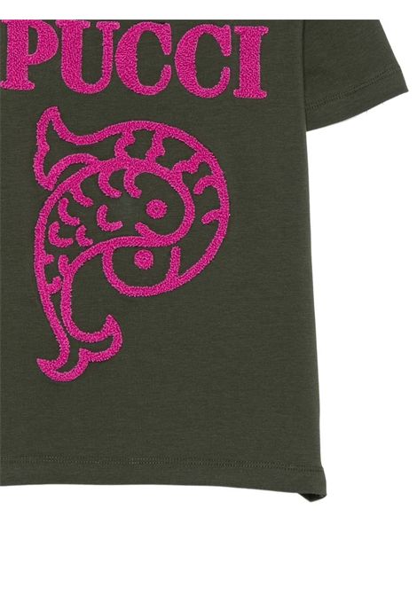 T-shirt con ricamo EMILIO PUCCI | PZ8B31 Z327770J